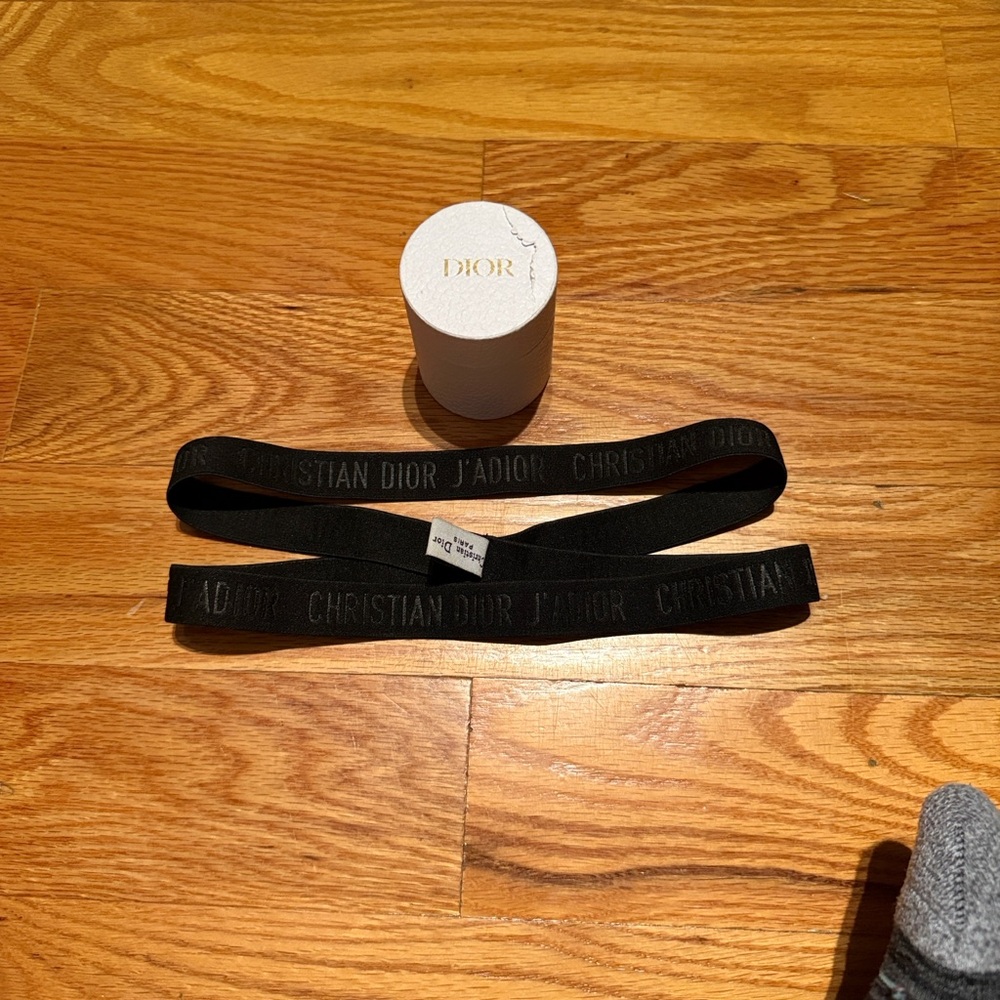 Christian Dior Black J'Adior Monogram Headband